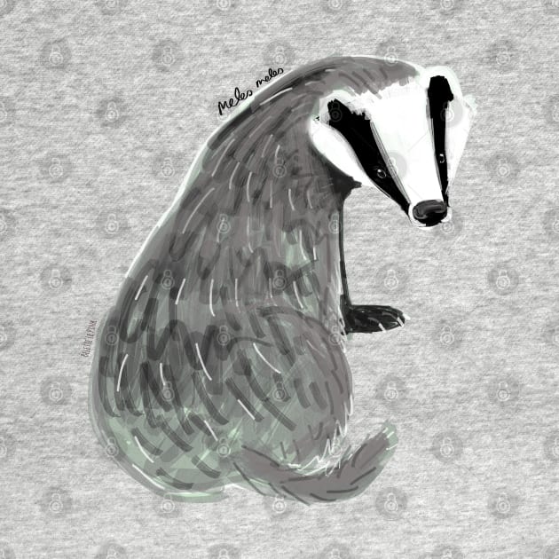 Adorable Badger Meles meles by belettelepink